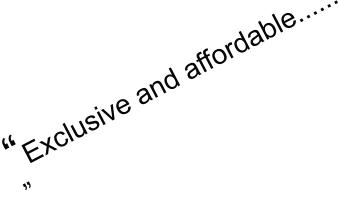 �Exclusive and affordable...... �